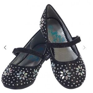 Swea Pea & Lilli black crystal studded shoes - toddler size 8
